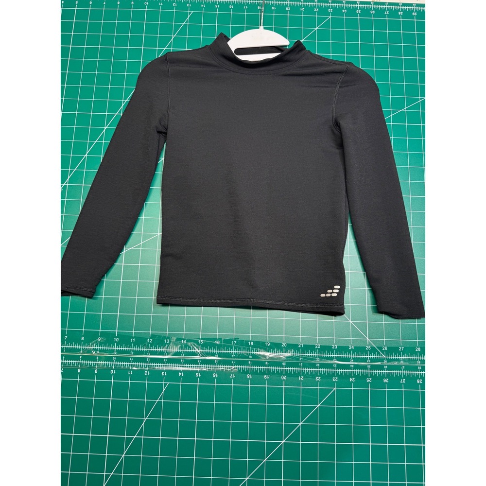 Bly Cold Weather Compression Shirt Kids XS 6-7 Black Mock Neck Long Sleeve Base